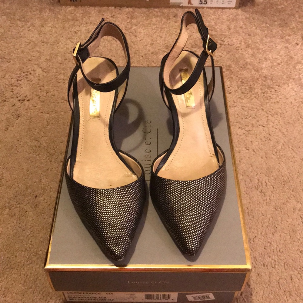 Black metallic shoes